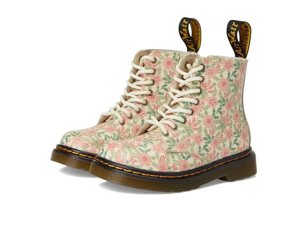 DR. MARTENS GIRLS 1460 PASCAL (TODDLER) FASHION BOOT,CLOUD CREAM FLORAL PRINT, 9
